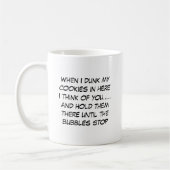 Lustiger Cookie-Tauch-Becher | Bearbeitbarer Text Kaffeetasse (Links)