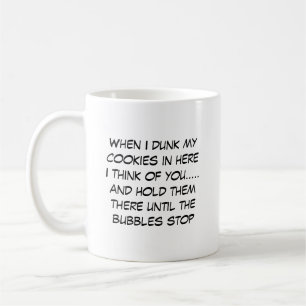 Lustiger Cookie-Tauch-Becher   Bearbeitbarer Text Kaffeetasse
