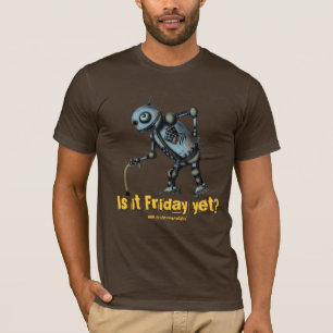 Lustiger cooler alter Roboter will Freitag-T - T-Shirt