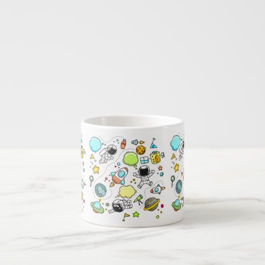 Lustiger cooler Astronaut Espressotasse (Vorderseite)