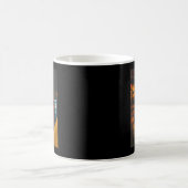 Lustiger cooler Dachshund mit Pizza-Scheibe Meme E Kaffeetasse (Mittel)