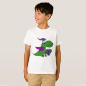 Lustiger cooler Drache und Menorah glückliche T-Shirt (Vorne ganz)