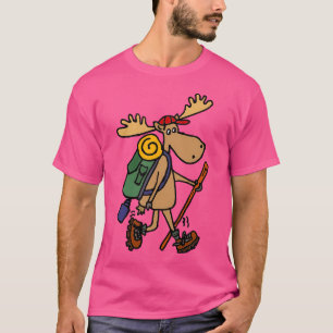 Lustiger Cooler Elch Wanderer T-Shirt