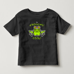 Lustiger Cooler Frosch-Motto-Cartoon-Charakter Kleinkind T-shirt