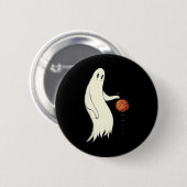 Lustiger cooler Geist dribbelt Sketll - Halloween- Button (Vorne & Hinten)