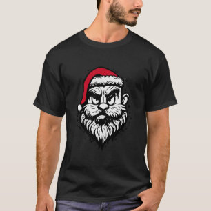 Lustiger cooler Santa-Gesicht Weihnachten Hipster T-Shirt