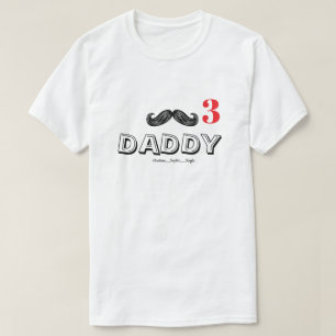 Lustiger cooler Schnurrbart benutzerdefiniert Papa T-Shirt