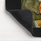 Lustiger Cooler Waschbär Mit Sungles Isst Zza Vint Mousepad (Ecke)