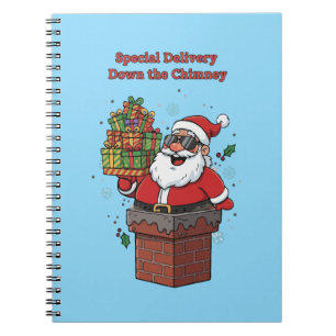 Lustiger Cooler Weihnachtsmann mit Sonnenbrille We Notizblock
