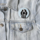 Lustiger Coonhoundgesichtsknopf Button (Beispiel)