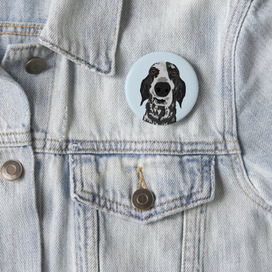 Lustiger Coonhoundgesichtsknopf Button (Beispiel)