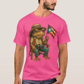 Lustiger Coqui-Frosch Puerto Rico-Flagge Boricua H T-Shirt