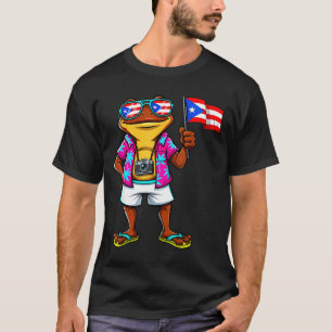 Lustiger Coqui-Frosch Puerto Rico-Flagge Boricua P T-Shirt