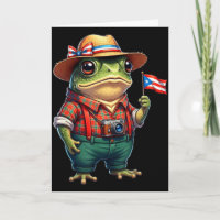 Lustiger Coqui-Frosch Puerto Rico-Flagge Taino Bor