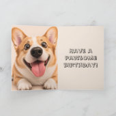 Lustiger Corgi-Geburtstag Karte (Innenseite)