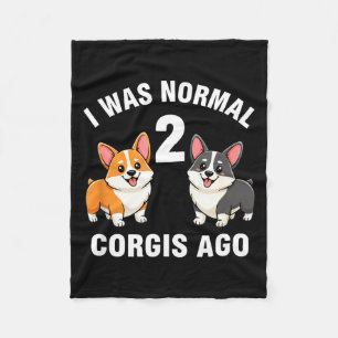 Lustiger Corgi-Hund, ich war vor 2 Corgis normal  Fleecedecke