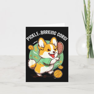 Lustiger Corgi-Hund Pickleball-Wortwitz für Pickle Karte