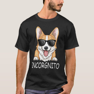 Lustiger Corgi Incorgnito Incognito Brille Papa Hu T-Shirt