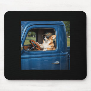 Lustiger Corgi-Meme Humorvoller Hund fährt LKW Str Mousepad
