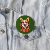 Lustiger Corgi mit Hoodie Button (Beispiel)