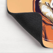 Lustiger Corgi mit Hoodie Mousepad (Ecke)