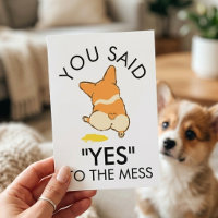 Lustiger Corgi Neuer Welpe Herzlichen Glückwunsch