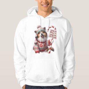 Lustiger Corgi/Pomeranian-Hund im Pullover: "Schne Hoodie