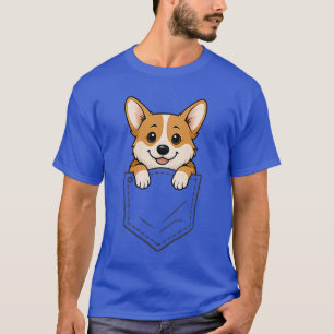 Lustiger Corgi schaut in Tasche Tier Hund Liebhabe T-Shirt