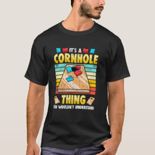 Lustiger Cornhole-Fan Retro Outdoor-Spiel T-Shirt