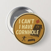 Lustiger Cornhole-Spiel-Enthusiast Grafik Button (Vorne & Hinten)