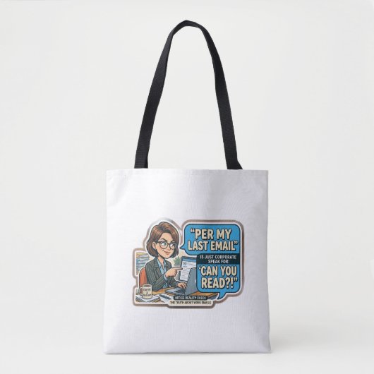 Lustiger Corporate-Humor Tasche (Vorderseite)