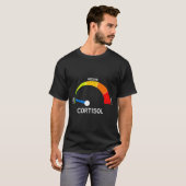 Lustiger Cortisol-Spiegel-Tachometer Stress Meme T-Shirt (Vorne ganz)