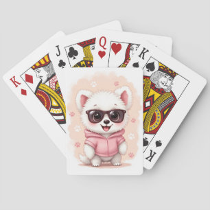 Lustiger Coton de Tulear Kawaii Hund Spielkarten