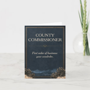 Lustiger County Commissioner Cowboyhut Gratulation Karte