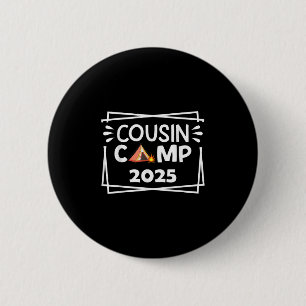 Lustiger Cousin-Camp 2025 Camping-Crew Familienurl Button