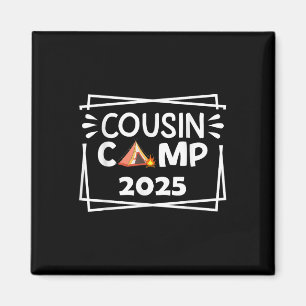 Lustiger Cousin-Camp 2025 Camping-Crew Familienurl Magnet