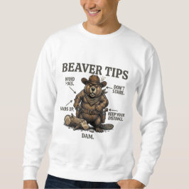 Lustiger Cowboy-Biber-Tipps Wilder Westen Vintage Sweatshirt