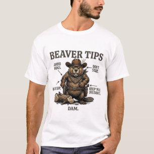 Lustiger Cowboy-Biber-Tipps Wilder Westen Vintage T-Shirt