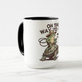 Lustiger Cowboy-Frosch Tasse (Vorderseite Links)