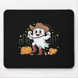 Lustiger Cowboy Halloween Geist Western Herbst Für Mousepad
