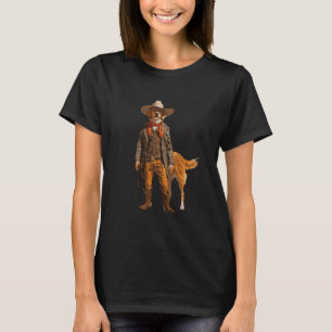 Lustiger Cowboy-Hundefreund T-Shirt