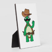 Lustiger Cowboy-Schildkröten-Sheriff Fotoplatte (Seite)