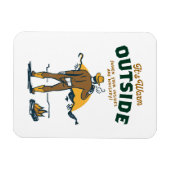 Lustiger Cowboy trinkt Whiskey Magnet (Horizontal)