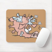 lustiger Crash-Lande-Cartoon Mousepad (Mit Mouse)