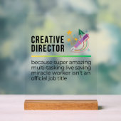 Lustiger Creative Director Acrylschild (Neutral)