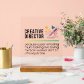 Lustiger Creative Director Acrylschild (Hochzeit)