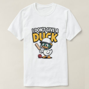 Lustiger Cricket-Enten-Aufkleber – „I Don’t Give a T-Shirt