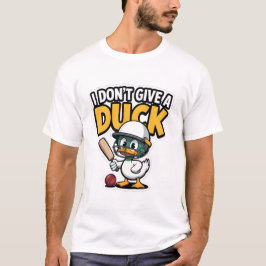 Lustiger Cricket-Enten-Aufkleber – „I Don’t Give a T-Shirt
