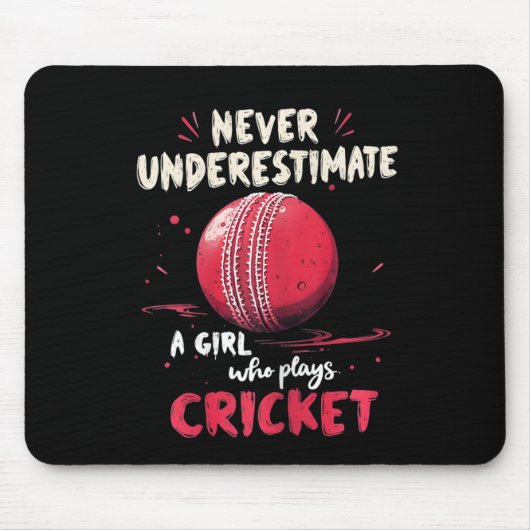 Lustiger Cricket-Witz Cricket-Spieler Mousepad (Vorne)