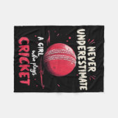 Lustiger Cricketspieler-Witz Cricketspieler Fleecedecke (Vorderseite (Horizontal))